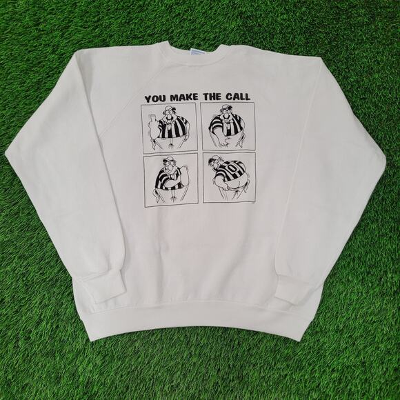Vintage 90s Funny Referee Sweatshirt XL 23x24 Comic-Strips - Picture 1 of 15